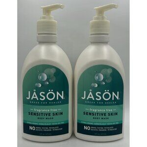 2PK Jason Sensitive Skin Body Wash ~ FRAGRANCE FREE ~ 16 FL OZ EACH ~ NEW